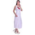 Westrobe Women White Plain Rose Patch Long Dress