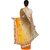 Florence Beige  Yellow Chiffon Embroidered  Party Wear  Saree with Blouse
