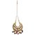 Lucky Jewellery Designer Magenta Green Color Gold Plated Maang Tikka For Women