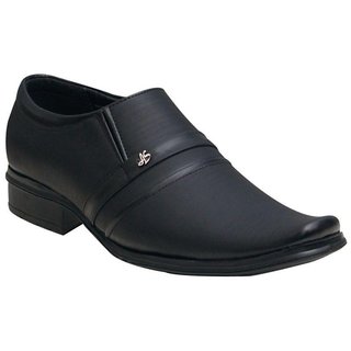 Dia A Dia Black Office Artificial Leather Formal Shoes