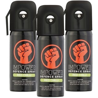 Buy IMPOWER Self Defence Red Chilli Spray - Sprays upto 12 feet and 45 ...