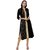 Janasya Women's Black Foil Printed Crepe Straight Kurti
