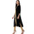 Janasya Women's Black Foil Printed Crepe Straight Kurti