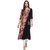 Janasya Women's Black Printed Crepe Straight Kurti