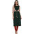 Janasya Women's Green Printed Crepe Straight Kurti
