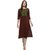 Janasya Women's Brown Printed Crepe Straight Kurti