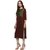Janasya Women's Brown Printed Crepe Straight Kurti