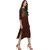 Janasya Women's Brown Printed Crepe Straight Kurti