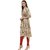Janasya Women's Cream Printed Cotton Asymmetric Kurti