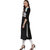 Janasya Women's Black Printed Crepe Straight Kurti