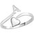 Vidhi Jewels Rhodium Plated Alphabet Initial A with Heart Alloy  Brass Finger Ring for Women and Girls VFR495R