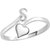 Vidhi Jewels Rhodium Plated Alphabet Initial S with Heart Alloy  Brass Finger Ring for Women and Girls VFR513R