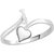 Vidhi Jewels Rhodium Plated Alphabet Initial J with Heart Alloy  Brass Finger Ring for Women and Girls VFR504R