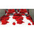 HEART TOUCHING 5D Floral Rose Print Double Bedsheet With 2 Pillow Cover With Zipper Pouch
