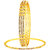 The jewelbox 22K gold plated eternity star american diamond CZ bangle set of 4