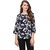 Amiable Casual 3/4 Sleeve Printed Women Blue 2 Top