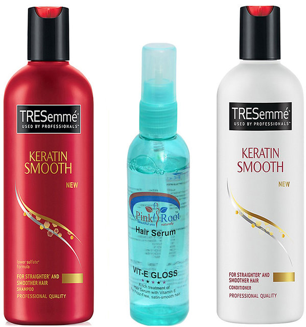 Buy Pink Root Hair Serum 100ml With Tresemme Keratin Smooth For