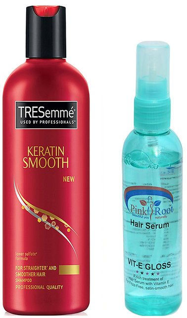 Buy Pink Root Hair Serum 100ml With Tresemme Keratin Smooth For