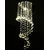 Modern Ceiling Light Glass Beads Crystal Pendant Chandelier Spiral 2 feet For Festive Season