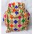 Designer Silk Embroidered Potli Bag Pearl Handle Purse Womens Handbag