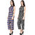 Westrobe Womens Black Floral and Zig Zag Printed Crepe Jumpsuit Combo