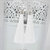 JewelMaze White Thread Rhodium Plated Tassel Earrings-1310935E