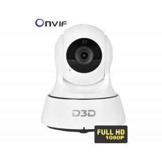 D3D Wireless WiFi HD IP indoor Security Camera with Night Vision motion detection. Model - D6022W