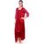Sukuma Maroon Satin Plain Night Gowns & Nighty (Pack of 2)