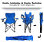 Story@Home Quad Light weight Portable Folding Camping Chair, Blue