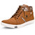 Essence Men's Tan Casual Synthetic Lace-Up Ankle Sneakers