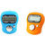 2 Pcs. New Hand Tally Counter Portable Puja Finger Counter (Assorted Colors)