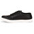 Essence Men's Black Casual Synthetic Lace-Up Sneakers