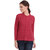 GLASGOW Women's Pink Self Design Round Neck Sweater