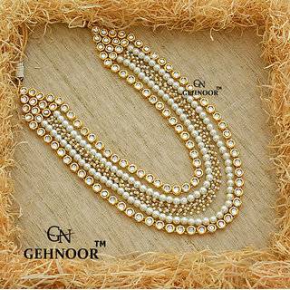 Buy Gehnoor High Quality Artificial Five Layer Panch Lada Multi Layer Kundan Fine Pearl Long Rani Haar Necklace Online 2649 From Shopclues 10 days product return policy. gehnoor high quality artificial five layer panch lada multi layer kundan fine pearl long rani haar necklace