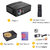 XElectron GP80 Mini Projector 1800 Lumens LED Full Color 1080P Video Media HDMI VGA Home Theater Projector