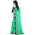 Meia Green Georgette Lace Saree With Blouse