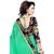 Meia Green Georgette Lace Saree With Blouse