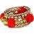 JewelMaze Gold Plated Red Thread Bracelet