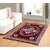 Welhouse India Maroon chenille carpet (85 inch X 55 inch) CNT-01