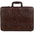 C Comfort Faux Leather Briefcase Brown-EL568BR