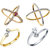 Aabhu American Diamond Fashionable Combo of 4 Party Wear Finger Rings Jewellery For Women And Girls