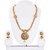 Mukh fashion Jewellers Gold Plated Necklace set with earrings and Austrian Diamonds
