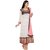 Florence White  Pink Georgette Embroidered Dress Material (SB-3380)