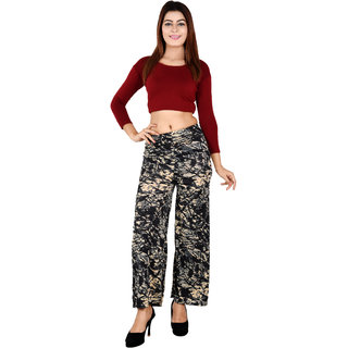 Buy Printed Womens Cotton Lycra Palazzo (Free Size) Online @ ₹399 from ...