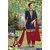 The Woman Taxfeb Cotton Patiyala Salwar Suit Blue and Red for Girls/Woman