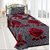 AMAYRA COTTON SINGLE BEDSHEET WITH 1 PILLOW COVER, RED ROSE