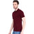 Concepts Maroon Cotton Blend Polo Neck Tshirt