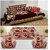 The Intellect Bazaar 500 TC Chenille Sofa Cover and Diwan Set Combo, Maroon and Red