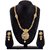 Mukh fashion Jewellers Gold Plated Necklace set with earrings and Austrian Diamonds
