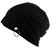 Black Beanie Cap With Ring 